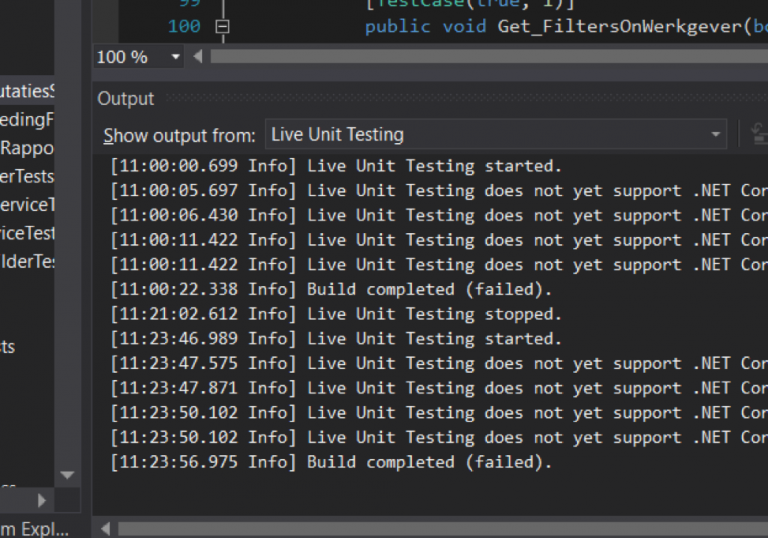 Live unit testing visual studio как установить